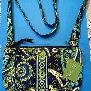 Vera Bradley - Lizzy Rhythm & Blues Crossbody Hipster Bag-floral pattern